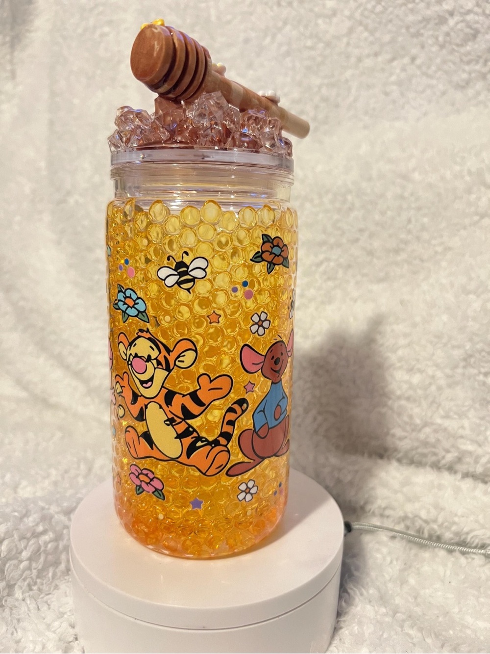 16 oz snowball glass- Winnie the Pooh
